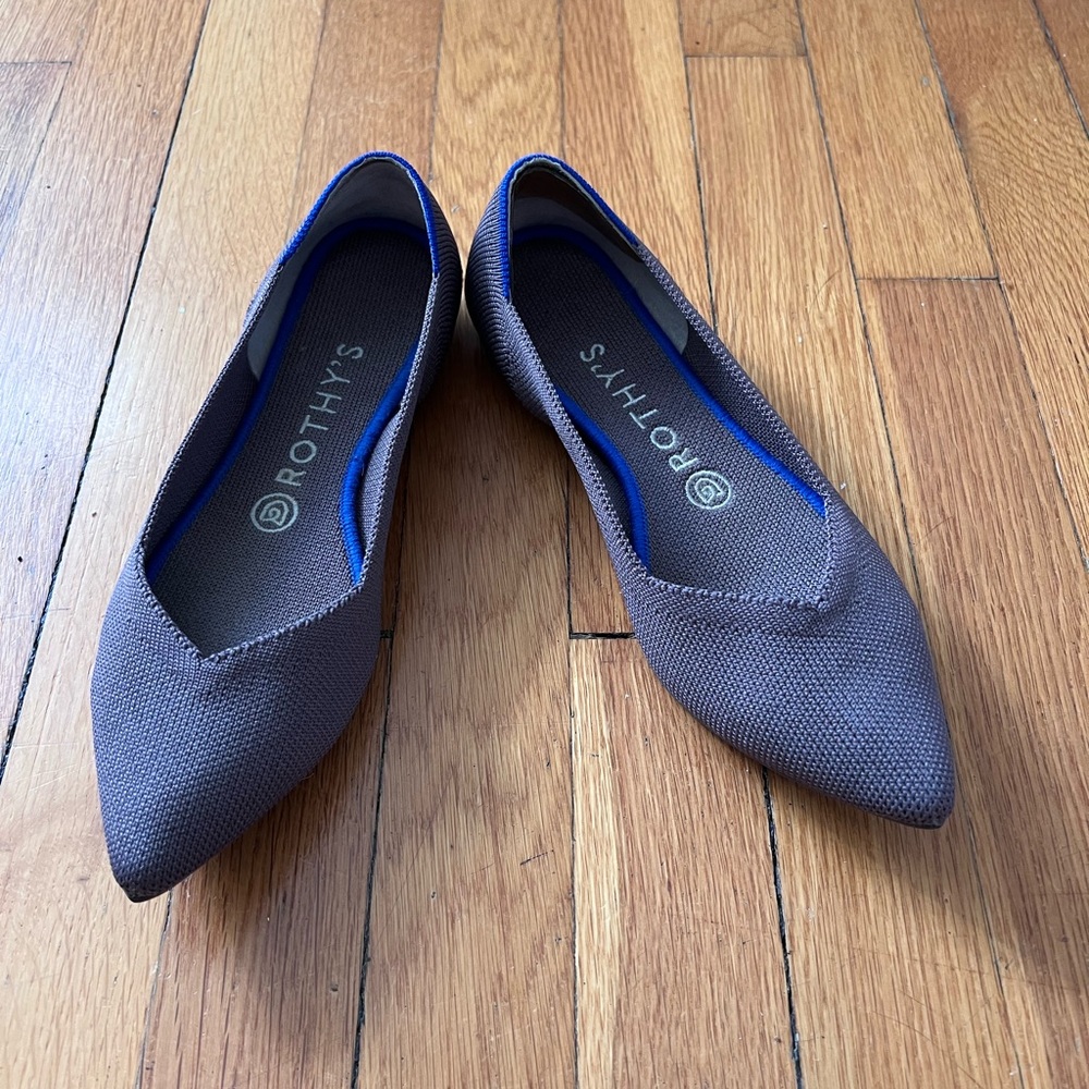 Rothy’s The Point Mink Flat Shoes US 7.5 EU 38